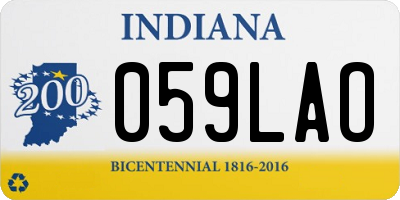 IN license plate 059LAO