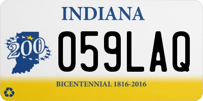 IN license plate 059LAQ