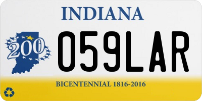 IN license plate 059LAR
