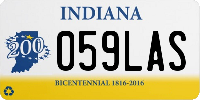 IN license plate 059LAS