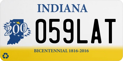 IN license plate 059LAT