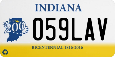 IN license plate 059LAV