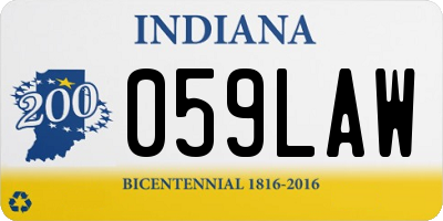 IN license plate 059LAW