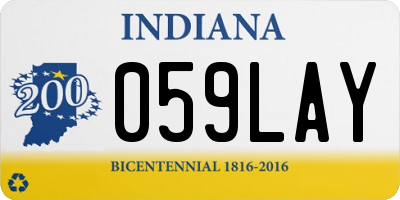 IN license plate 059LAY