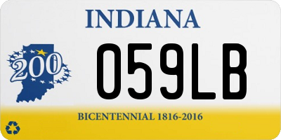 IN license plate 059LB