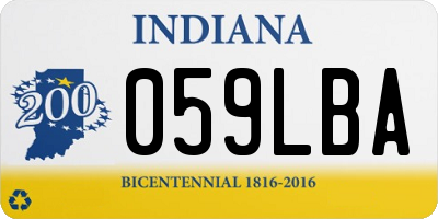 IN license plate 059LBA