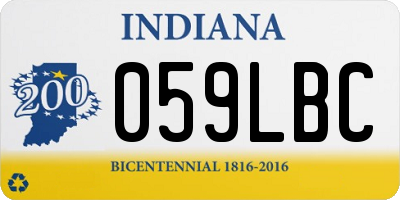 IN license plate 059LBC