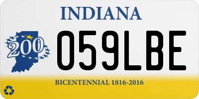 IN license plate 059LBE