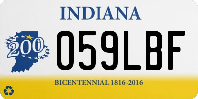 IN license plate 059LBF