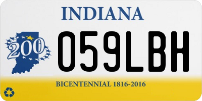 IN license plate 059LBH