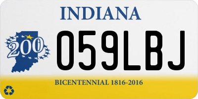 IN license plate 059LBJ