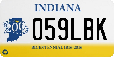 IN license plate 059LBK