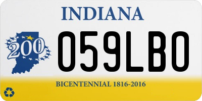 IN license plate 059LBO