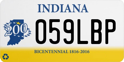 IN license plate 059LBP