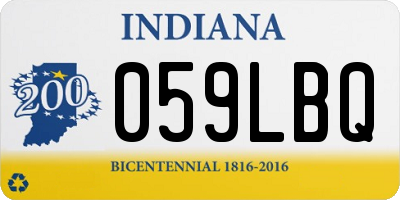 IN license plate 059LBQ