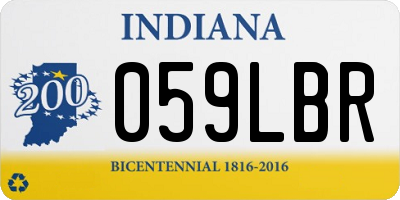 IN license plate 059LBR