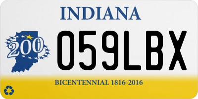 IN license plate 059LBX