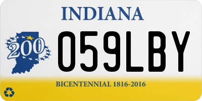 IN license plate 059LBY