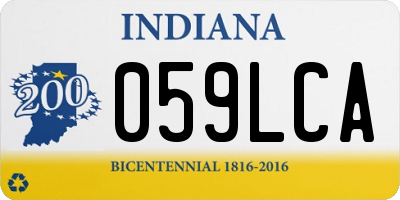 IN license plate 059LCA