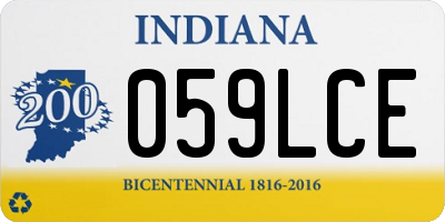 IN license plate 059LCE