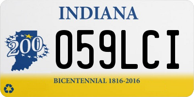 IN license plate 059LCI
