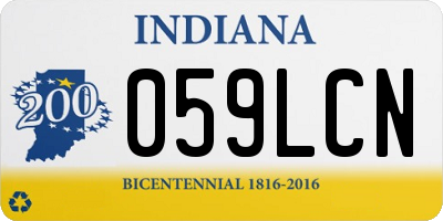 IN license plate 059LCN
