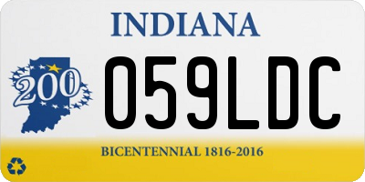 IN license plate 059LDC