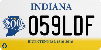 IN license plate 059LDF