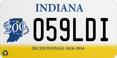 IN license plate 059LDI