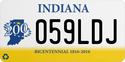 IN license plate 059LDJ