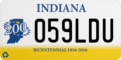 IN license plate 059LDU