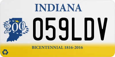 IN license plate 059LDV