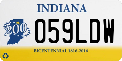 IN license plate 059LDW