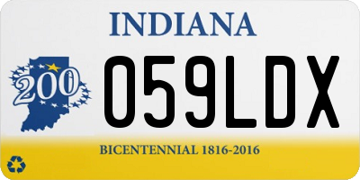 IN license plate 059LDX