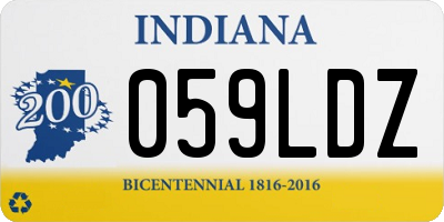 IN license plate 059LDZ