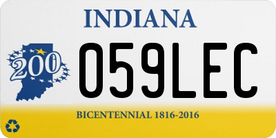 IN license plate 059LEC