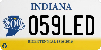 IN license plate 059LED