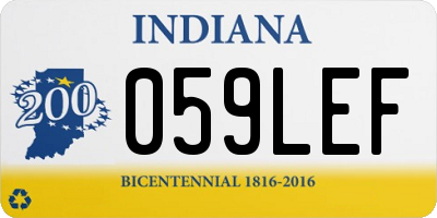 IN license plate 059LEF