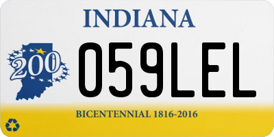 IN license plate 059LEL