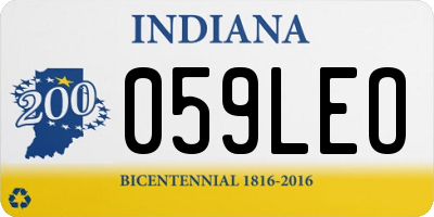 IN license plate 059LEO