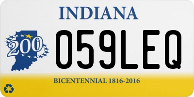 IN license plate 059LEQ