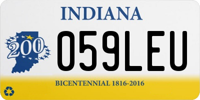 IN license plate 059LEU