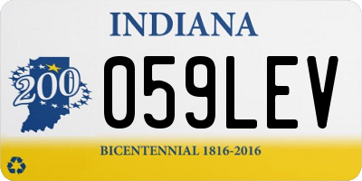 IN license plate 059LEV