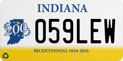 IN license plate 059LEW
