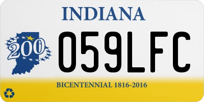 IN license plate 059LFC