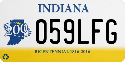 IN license plate 059LFG