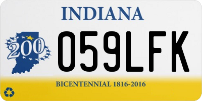 IN license plate 059LFK