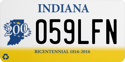 IN license plate 059LFN