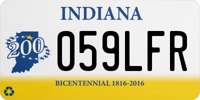 IN license plate 059LFR