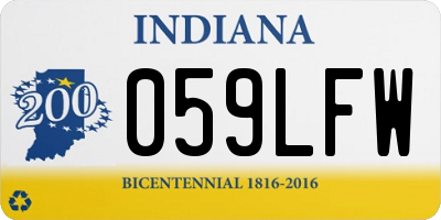 IN license plate 059LFW